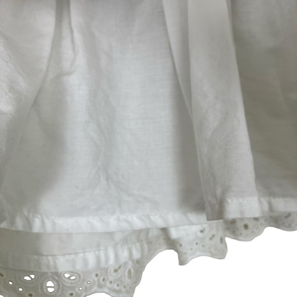 Oshkosh B'gosh Tiered Bib Style Overall Dress Denim and Eyelet Blue White 18 mo - Picture 14 of 14